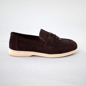 Лофери жіночі замшеві 589231 Темно-кориневі 36 38 39 40 41