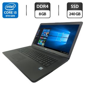 Ноутбук HP 17-by1033dx6 / 17.3" (1600x900) TN / Intel Core i5-8265U (4 (8) ядра по 1.6 - 3.9 GHz) / 8 GB DDR4 / 240 GB SSD / Intel UHD Graphics / WebCam / DVD-ROM б/в