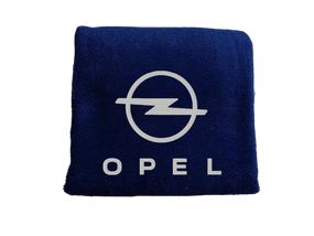 Полотенце с вышивкой махровое банное 70*140 темно-синий автомобилисту Опель Opel  00451