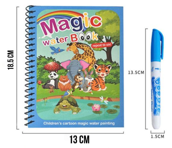 Тваринки водні дитячі розмальовки багаторазові з маркером водою Magic Water book | Зображення 4