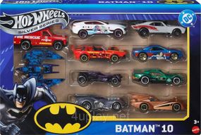 Набір із 10-ти машинок Хот Вілс Бетмен Оригінал Hot Wheels Silver Series Batman