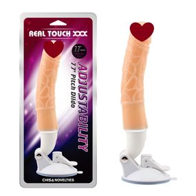 Вібратор реалістичний на присосці Chisa Real Touch XXX Adjustability Pitch Dildo, бежевий Sex Aura