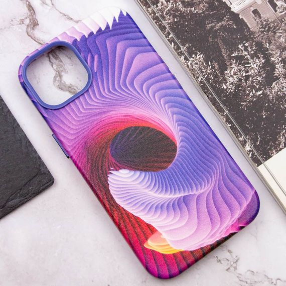 Кожаный чехол Colour Splash для Apple iPhone 14 (6.1") Искусственная кожа, Purple / Pink | Зображення 4