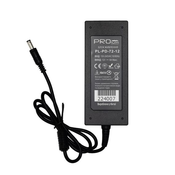 Блок живлення PROLUM™ 12V 72W 6.0А Series "PD" | Зображення 1