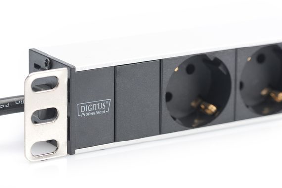 Блок розеток DIGITUS 1U, 8xSchuko, 16A, 250V, вилка Schuko (DN-95401) | Зображення 2