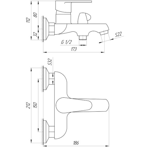 Змішувач для ванни DOMINO ALICANTE DAA-102N | Зображення 1