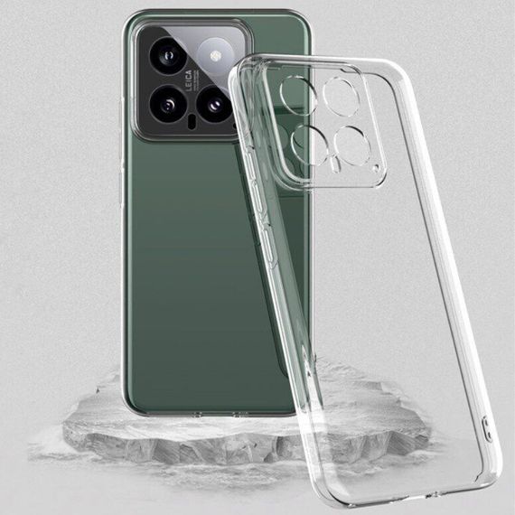 TPU чехол Epic Transparent 1,5mm Full Camera для Xiaomi 14 Pro Бесцветный (прозрачный) | Зображення 2