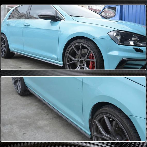 Боковые Пороги (для R/R-Line 2017-2020, Карбон) для Volkswagen Golf 7/E-Golf | Зображення 3