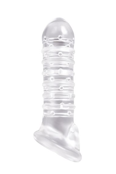 Насадка на пеніс, що подовжує RENEGADE RIBBED EXTENSION CLEAR