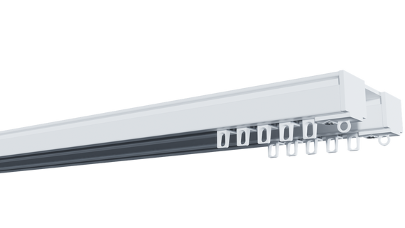 Алюмінієвий Карниз стельовий посилений дворядний, ДЕКО-2 175 см