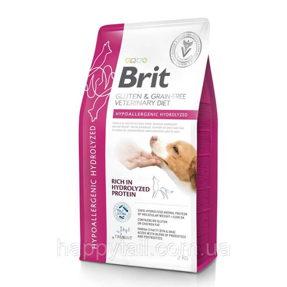 Корм сухий Brit VetDiet Dog Hypoallergenic Hydrolyzed 2 кг для собак із харчовою алергією