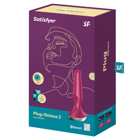 Анальна смарт пробка з вібрацією Plug-ilicious 2 колір: рожевий Satisfyer (Німеччина) Sex Aura | Зображення 4