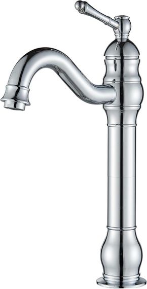 Смеситель для раковины высокий латунный, хромированный, поворотный, для ванной комнаты для умывальника Rozin