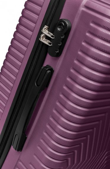 Велика пластикова валіза на колесах 115L GD Polo фіолетова | Зображення 4