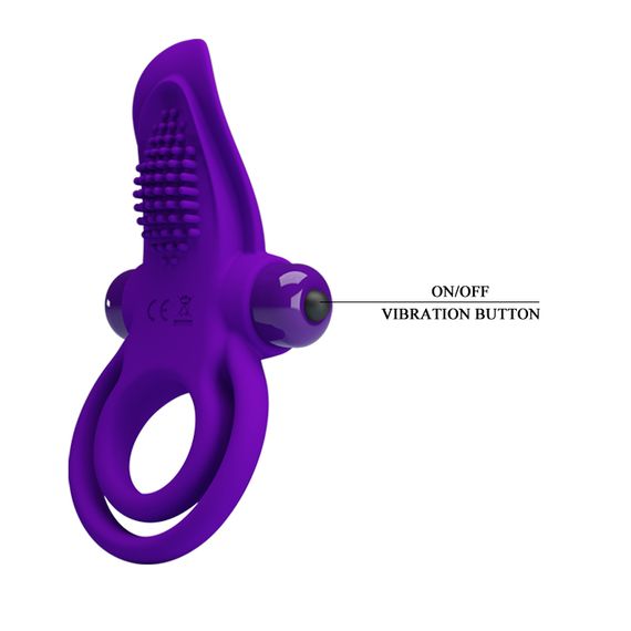Ерекційне кільце - Pretty Love Vibrant Penis Ring Purple | Зображення 4