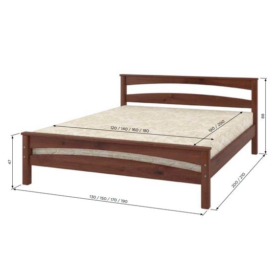 Полуторне дерев'яне ліжко Mebigrand Чикаго Сіті Айворі (S0505Y30R) 120х190 см (MBG-9892) | Зображення 2