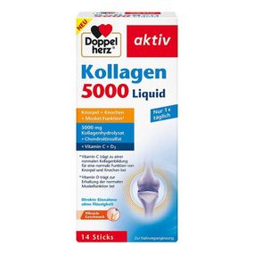 Доппельгерц Колаген питний 5000 мг. "Хрящ + кістки + суглоби" рідкий Doppelherz aktiv Kollagen 5000 mg.