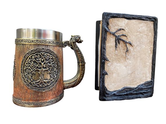 Подарунковий набір Кухоль 3D Вікінг і Дракон і Блокнот 3D «Тінь Ворона» | Зображення 1