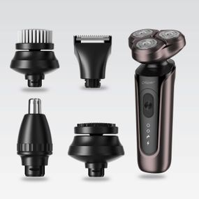 Набір для стрижки волосся акумуляторний 5 в 1 Maestro MR-674, водонепроникний, LED, USB