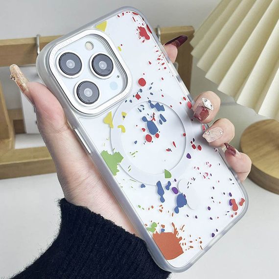Чохол TPU+PC Flush with MagSafe для Apple iPhone 13 Pro (6.1") White | Зображення 1