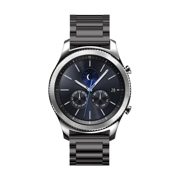 Металевий ремінець Primo для годинника Samsung Gear S3 Classic SM-R770/Frontier RM-760 - Black | Зображення 1