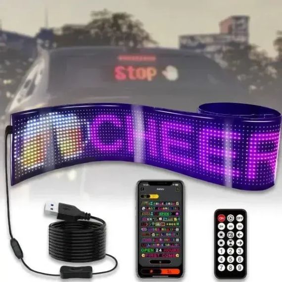 Гнучкий екран LED Matrix Panel APP wifi rgb 92*374мм(16X64) ART-0566