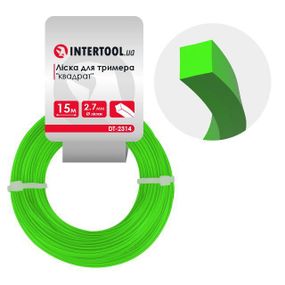 Ліска для тримера "квадрат", 2.7 мм * 15 м INTERTOOL DT-2314