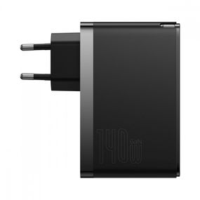 МЗП Baseus GaN5 Pro 140W (2 x Type-C + USB) + Кабель Type-C + Type-C)