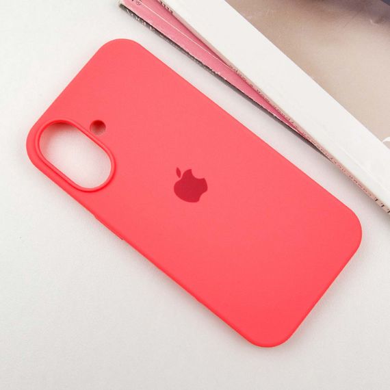 Чехол Silicone Case Full Protective (AA) для Apple iPhone 16 (6.1") Арбузный / Watermelon red | Зображення 1