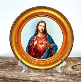 Декоративные тарелки иконы Иисус и Мария(диптих) сувенирные тарелки на стену подарочная тарелка икона