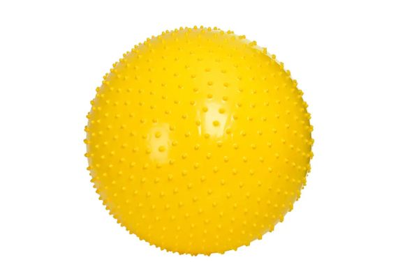 М'яч для фітнесу EasyFit 55 см жовтий (фітбол з масажною поверхнею) (EF-1971)