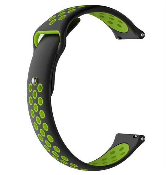 Спортивний ремінець Primo Perfor Sport годинника для Samsung Galaxy Watch 3 41mm (SM-R850) - Black&Green | Зображення 1