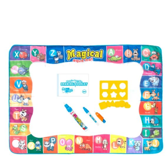Детский коврик для рисования водой Aquamagic Magical Aqua Mat развивающий акваковрик с водными маркерами | Зображення 1