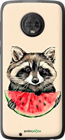 Чохол на Motorola Moto G6 Єнотик з кавуном "4605u-982-2448"