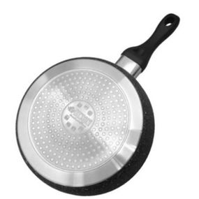 Сковорода глубокая с мраморным антипригарным покрытием с крышкой 28*7,5см Benson BN-484 Черная