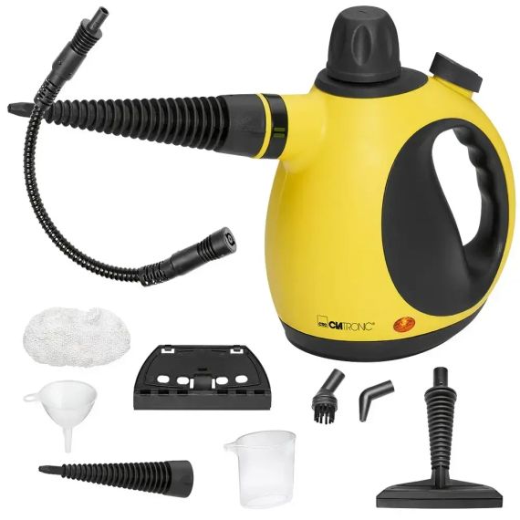 Clatronic DR 3653 – Пароочиститель высокого давления | 3,5 бар | Без химии | С набором насадок