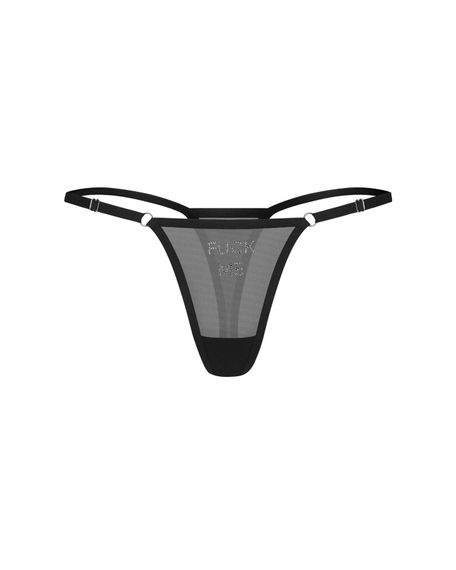 Трусики Obsessive Violami Me thong S/M, Чорний, S/M | Зображення 2