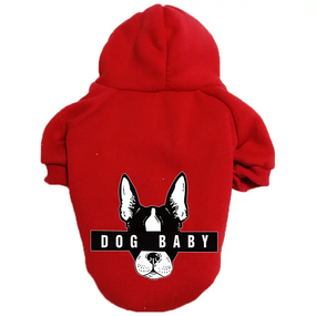Толстовка для собак на флісі Dog baby червоного кольору розмір L