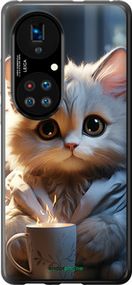 Чохол на Huawei P50 Білий кіт "5646u-2292-2448"