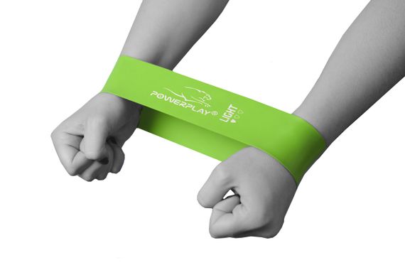 Резинка для фітнесу PowerPlay 4114 Mini Power Band 0.8мм. Light Зелена (5-8кг)