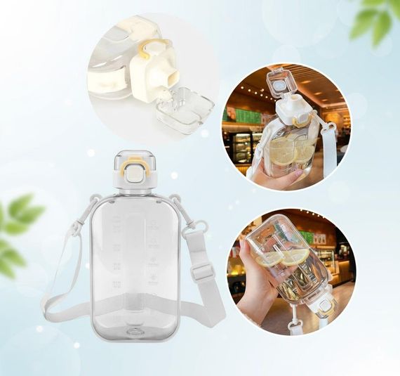 Спортивна пляшка для води SPORT (750 мл) — BPA-free пластик, бежева | Зображення 7