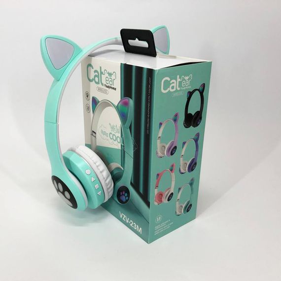 Наушники беспроводные детские с ушками качественные Cat VZV 23M, Детские наушники cat TS-68 | Зображення 3