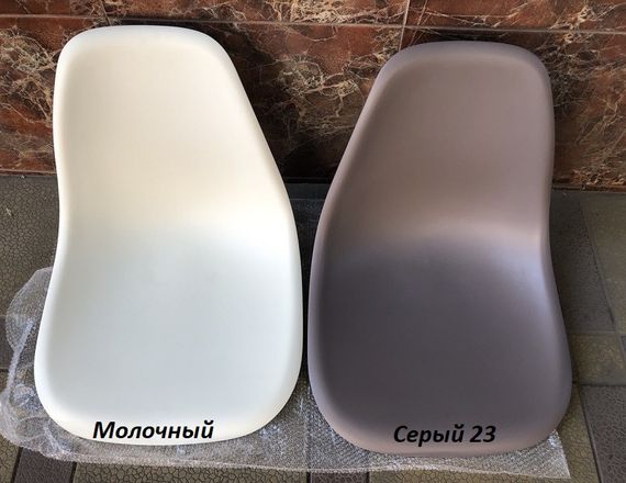 Стул обеденный пластиковый на буковых ножках Nik N Eames DSW, цвет сиденья Молочный 56 | Зображення 1