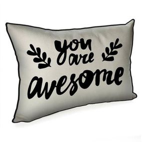 Подушка інтер'єрна з мішковини You are awesome 45x32 (43PHB_18L003_WH)