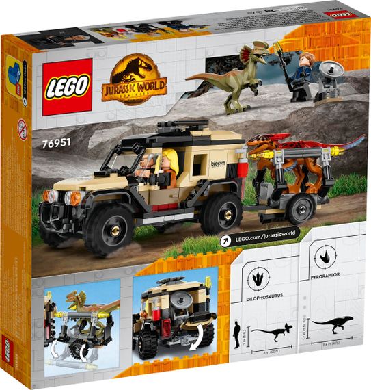 Конструктор LEGO Jurassic World Перевезення пірораптора та дилофозавра (76951) | Зображення 9