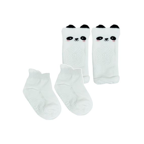 Детский набор наколенники и носки "Панда" MGZ-0649(White)