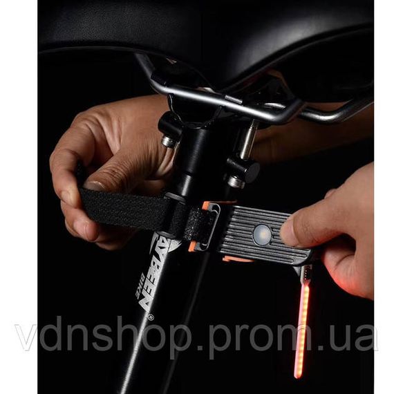 Ліхтар задній вело, Стоп-сигнал-поворот велосипедний в зборі, Задній ліхтар для шосейного велосипеда AG-82 | Зображення 4