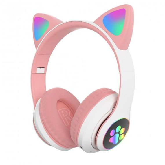 Дитячі бездротові навушники Bluetooth з LED котячими вушками котика Cat 28 | Зображення 1