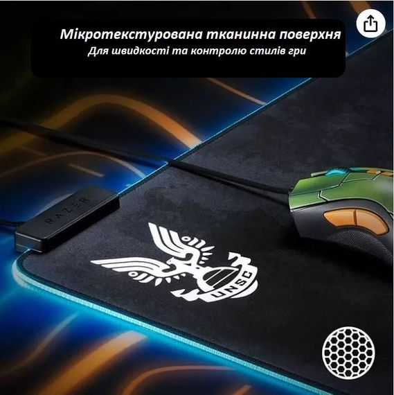 Геймерський килимок Razer Goliathus Extended Chroma RGB з прогумованою основою та підсвічуванням 92 х 29 см | Зображення 5