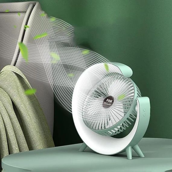 Вентилятор настільний з підсвіткою, від USB / Акумуляторний вентилятор | Зображення 1